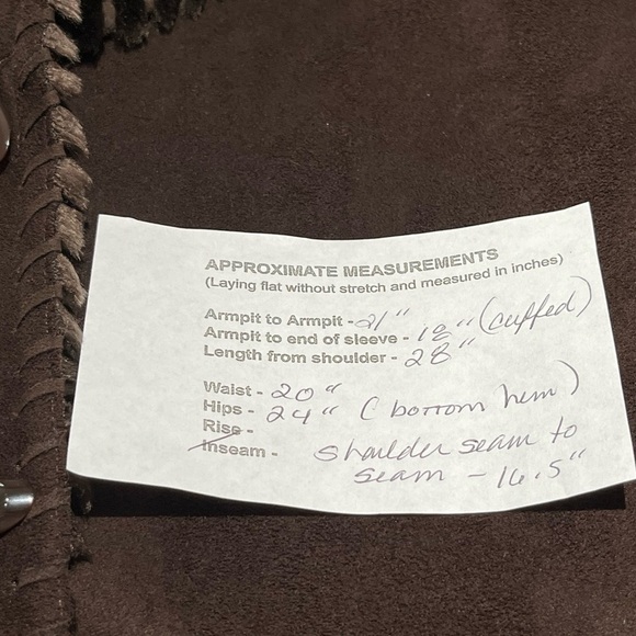 Vintage JONES NEW YORK Faux Suede Fur Lined Penny Lane Jacket Chocolate Brown - Picture 13 of 13